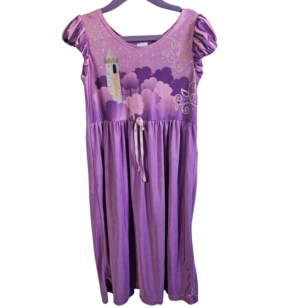 Little Adventures Girls Size 6 Rapunzel Tower Dress Purple Long Gown Costume